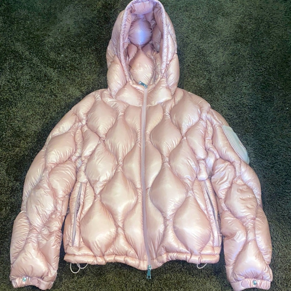Worn twice pink women’s Moncler coat